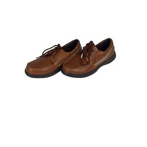 SURE FIT Boat Shoes Men's Rome Brown Leather Walking Lace Up Comfortable Sz 13